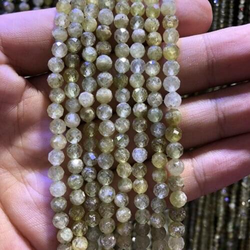 5 strings Lot Faceted Tiny Small Beads,Natural Peridot Beads 2mm 3mm Faceted Round Tiny Spacer Beads,15.5"/str