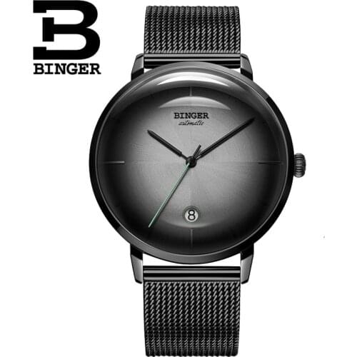 Switzerland BINGER Mens Watches Top Brand Luxury Mechanical Watches 50M waterproof Import Japan Movement Sapphire reloj hombre