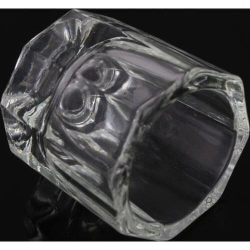 Nail Art Acrylic Liquid Powder Dappen Dish Glass Crystal Cup Glassware Tool