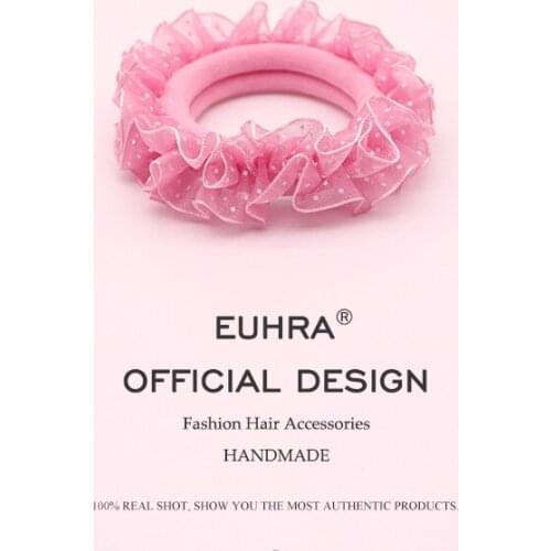 Euhra High Quality 8 Colors Elastic Hair Bands Dot Adult Headwear For Girls and Women Lace Hair Accessories Hairband Hot Sale