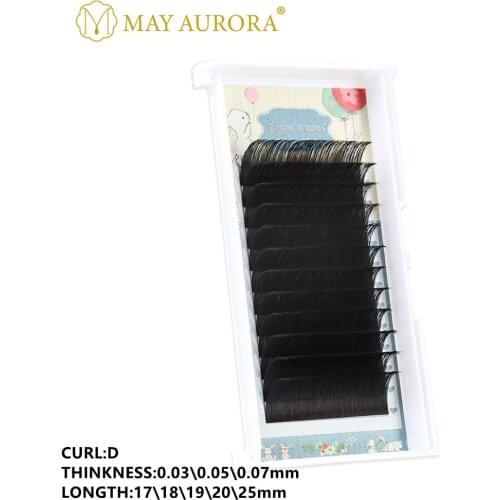 Individual 17-25mm Eyelash Extension Classic Natural Long Soft Eye Lashes Korea Silk Volume Lash Extensions Kit Supplies