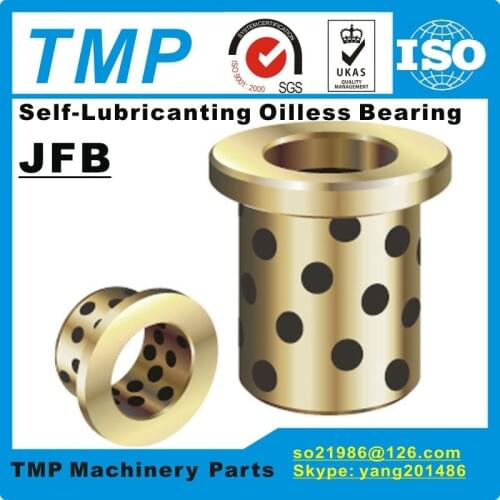 JFB121810/12/15/20/25/30 (1210F/1212F/1215F/1220F/1225F/1230F) Flanged Solid-Lubricanting Oilless Bearing Bushing-Bore Size 12mm