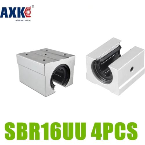 Axk 4 Pcs Sbr16uu Sbr16 Uu 16mm Linear Bearing Pillow Block Open Slide Cnc Router Parts