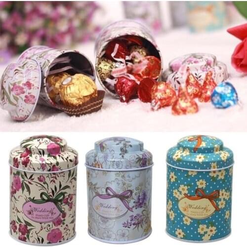 Small Cylinder Tea Food Storage Toothpick Caddy Tin Canister Boxes