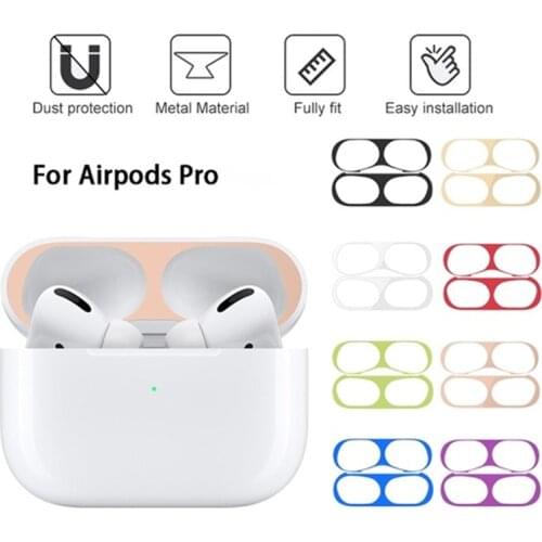 Metal Dust Guard Sticker Case for Apple Airpods Pro Earphone Cover for AirPods 3 Headphone Charging Box Accessories Metal Dust