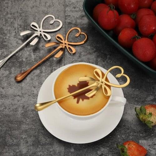 Mini Love Long Handle Spoon Tea Coffee Stirring Spoon Tableware Coffee Drinking Tool Kitchen Gadget Valentines Day Gift