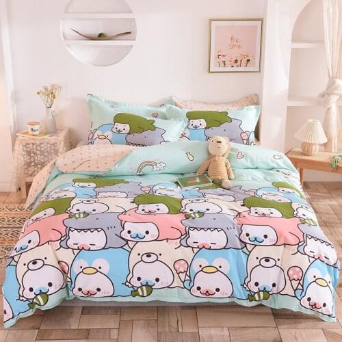 Fashion bedding set summer geometric grid bed linens 3 or 4pcs/set duvet cover set Pastoral bed set kids adult bedclothes