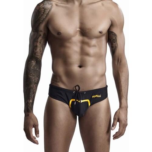 New Blue Male Bikini Swim Briefs Sexy Low Waist Men Swimwear Quick Dry Swimming Surf Bathing Suit Bikini Spa gay Swimsuits 310