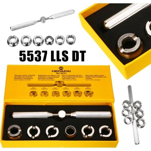 7pcs Professional Metal Back Case Opener Watch Cover Remover Wrench Set With Box Watch Repair Hand Tool Kit