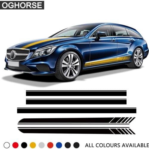Edition 1 AMG Styling Bonnet Door Side Body Stripes Kit Decal for Mercedes Benz CLS Class W219 C219 W218 C218 X218 C257 CLS63