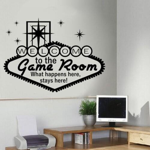 Casino Wall Sticker Gamble Decor Posters Vinyl Room Decoration Decals Decor Mural Casino Car Gambling Poker Decal