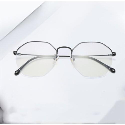 OEYEYEO New Metal Half-rim Optical Frame Mens Computer-specific Goggles Eyeglasses Ladies Literary Retro Myopia Spectacle frame