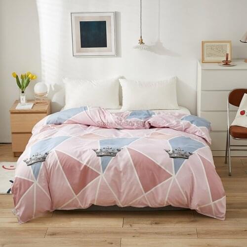 Pink Fashion Duvet Cover Polyester Comforter Cover 150x210cm 180x200cm 200x230cm 220x240cm Queen King Adult Children Quilt Cover