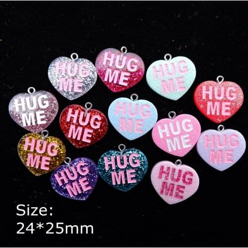 Resin Hug Me Charms Pendants for bracelets necklace earring key chain DIY decoration Jewelry Making flat back cabochon