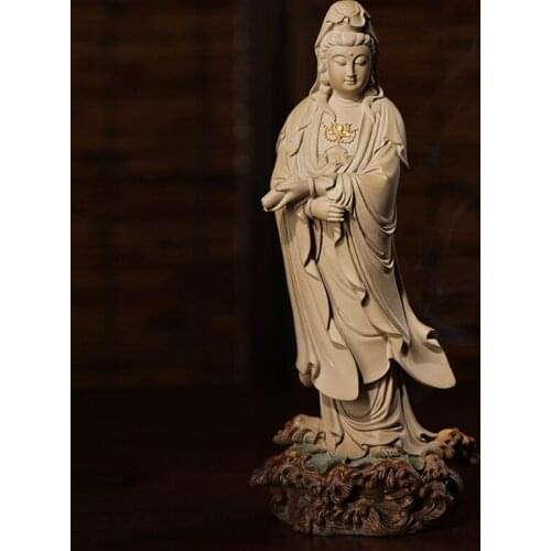 Worship goddess of mercy that occupy the home furnishing articles sitting room shot iron hand carved stone crafts