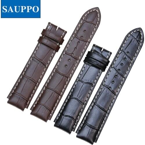 SAUPPO For Rado Centrix Sweatproof and Breather Genuine Top Layer Calf Skin Leather Watch Band Strap Classic And Practical