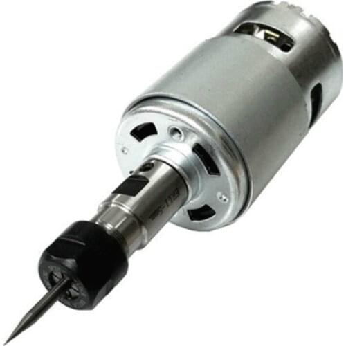 Retail 775 DC Engraving Machine Spindle Motor 12-36V Ball Bearing Spindle Motor with ER11 Extension Rod