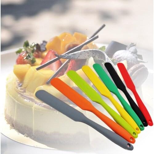 Silicone Spatula Heat Resistant Flexible Non-Stick Slim Spatula Jars Blender Cream Butter Cake Brushes Baking Tool Kitchenware