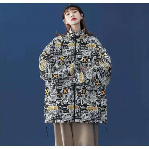 2021 New Autumn Womens Jacket Harajuku Cut Wind Coat Both Sides Y2K Loose Female Windbreaker Outwear Plus Size Bf Unisex