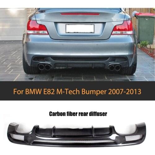 1 Series Carbon Fiber Rear Bumper Lip Diffuser for BMW E82 E88 M Sport 2 Door 07-13 Convertible Non Hatchback Four outlet
