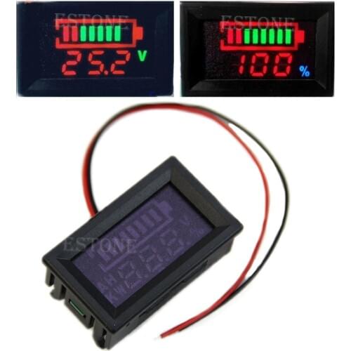 12V Acid Lead Batteries Indicator Battery Capacity Digital LED Tester Voltmeter