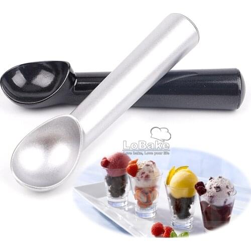 2 Designs Nonstick Self-Melting Ice Cream Scoop Mash Spoon Chocolate Watermelon Baller Potato Shovel for DIY Kitchen Gadgets