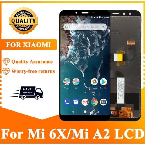 5.99'' Original LCD For Xiaomi Mi A2 MiA2 Display Touch Screen Digitizer Assembly With Frame For Xiaomi Mi 6X LCD Repair Parts
