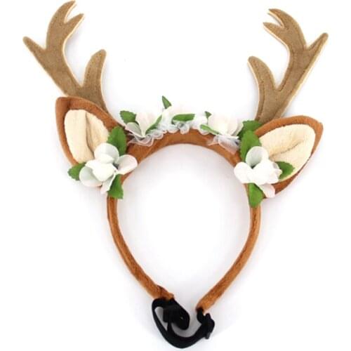 Cat Dog Headband Beauty Christmas Pet Accessories Dog Hairpin Cat Ornaments Christmas Antler Headband S/M/L