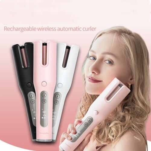 Wireless automatic curler magic curler wireless Curling Iron LCD screen ceramic heating anti-scalding wave curler hair curler