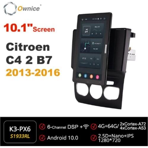 1280*720 Ownice Android 10.0 Car Radio forCitroen C4 2 B7 2013-2016 Auto Multimedia Video Audio head Unit 10.1" IPS Rotatable