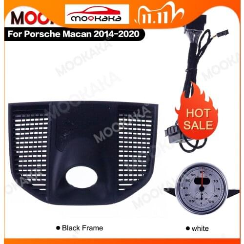 Car Stopwatch for Porsche Macan 2014-2020 Interior Dashboard Center Clock Compass Time Electronic Meter Clock Accessional