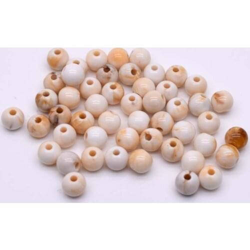 Imitation shell color Twisted faceted round Loose Spacer beads Acrylic Beads For Jewelry Making Accessories DIY Hole1.5-2mm