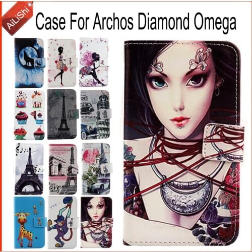 AiLiShi Case For Archos Diamond Omega PU Flip Leather Case Diamond Omega Archos Exclusive 100% Special Phone Cover Skin+Tracking