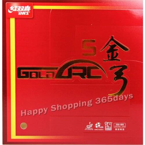 DHS GoldArc 5 (GA5, Made in Germany) Gold Arc Table Tennis Rubber Ping Pong Sponge GoldArc-5