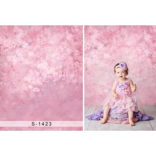 Backdrop photography Pink Floral wall photo backdrops children baby shower props photo studio background photocall S-1423
