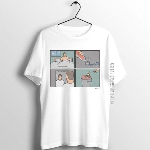 Unix T Shirt Men Guys Ambition Self Deception Funny Depression Random Unexpected Printed Tee