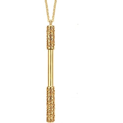 GorGor Necklace Men Stainless Steel Pattern Golden Hoop Weapon Pendant Individuality Unique Folk-custom Accessories PN-598