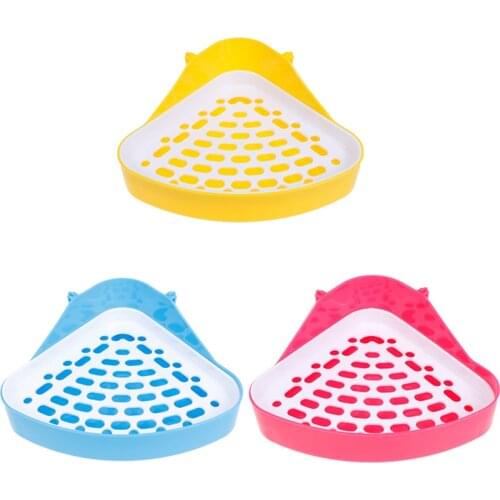 Hamster Pet Cat Rabbit Corner Toilet Litter Trays Clean Indoor Pet Litter Training Tray For Small Animal Pets Hot