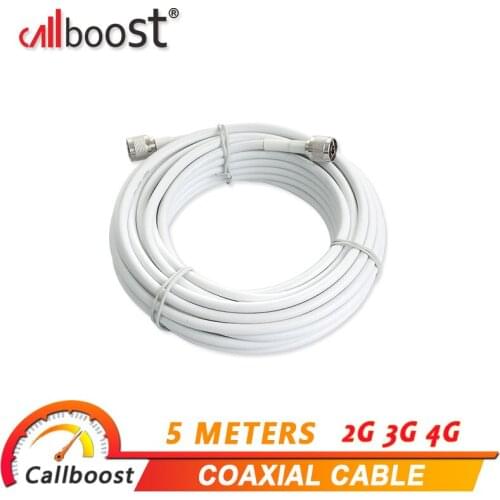 Callboost 2g 3g 4g coaxial cable for mobile phone signal booster gsm 2g 3g 4g cable 5 meters 5D N-Male to N-Male connector cable