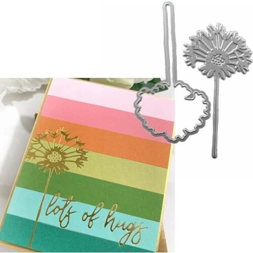 Pretty Dandelion Hot Foil Plate+Die Cuts for DIY Scrapbooking Embossing Crafts Cards Decoration New 2019