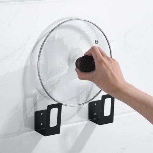 Kitchen Organizer Pot Lid Rack Stainless Steel Wall-Mounted Hanging Holder Cutting Board Pan Cover Stand Kitchen Accessories