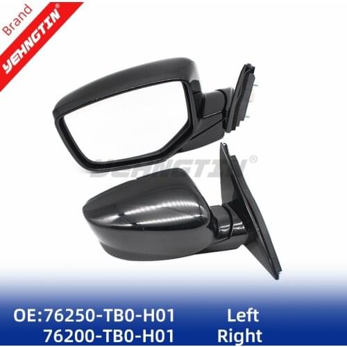 L&R 76250-TB2-H01 76200-TB0-H01 Exterior Rearview Mirror Assy For Honda Accord 2008-2013 Side Mirror Without Turn Signal Lamp