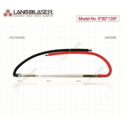 Lamp : 135*80*6F - cathode bend , lamp for nd:yag laser system , lamp for laser tattoo removal machine , YAG laser lamp