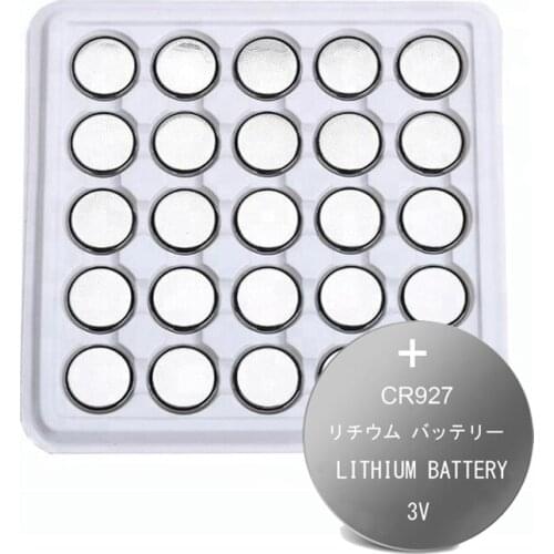 25PCS 3V CR927 Lithium Cell Coin Battery ECR927 5011LC DL927 BR927 KCR927 LM927 CR 927 Button Batteries For Watch Toy Remote