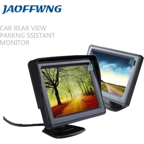 High resolution 4.3" Color TFT LCD Car Rearview Mirror Monitor 4.3 inch 16:9 screen DC 12V car Monitor for DVD Camera VCR