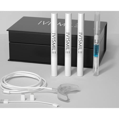 Teeth Whitening Kit ,Desensitizing Gel ,3PCS Carbamide Peroxide Teeth Whitening Gel multi-Adapters for IPhone,Android,Type-C,USB