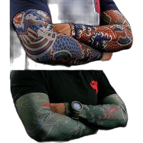 Outdoor Sport Chinese style Cloud Miscellaneous Treasure Flying Dragon Pattern Sun Protection Sleeve Shooting Arm Sleeve