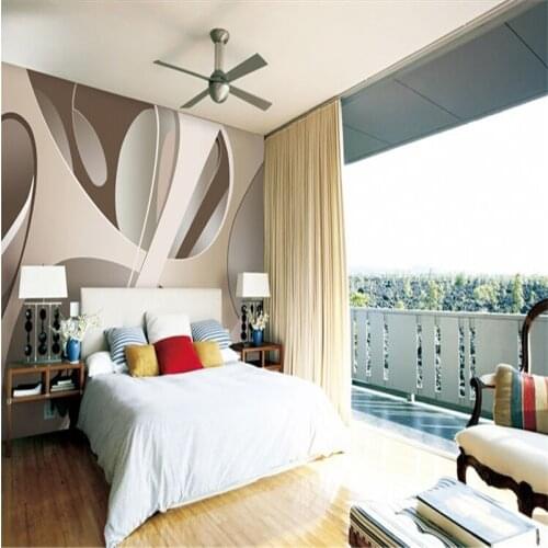 Beibehang papel de parede para quarto European minimalist bedroom living room TV backdrop KTV3D stripes abstract mural wallpaper