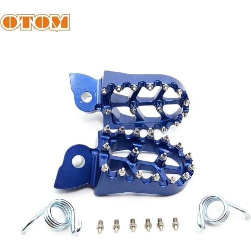 OTOM Motorcycle Front Footpegs Pedal Sill Step Footlock Spring Foot Pegs Roating For YZ YZF YZX YZFX WRF 250 450 Motocross Part