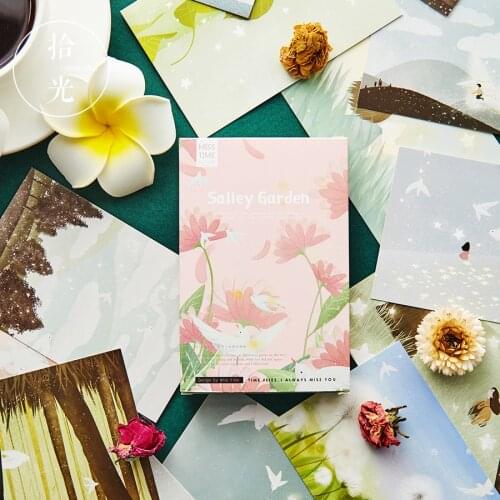 30 Sheets/Set Beautiful Salley Garden Postcard/Greeting Card/Message Card/Birthday Letter Envelope Gift Card